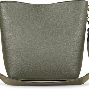 Women's Faux Leather Bucket Tote Mini Minimalist Bag with Adjustable Strap